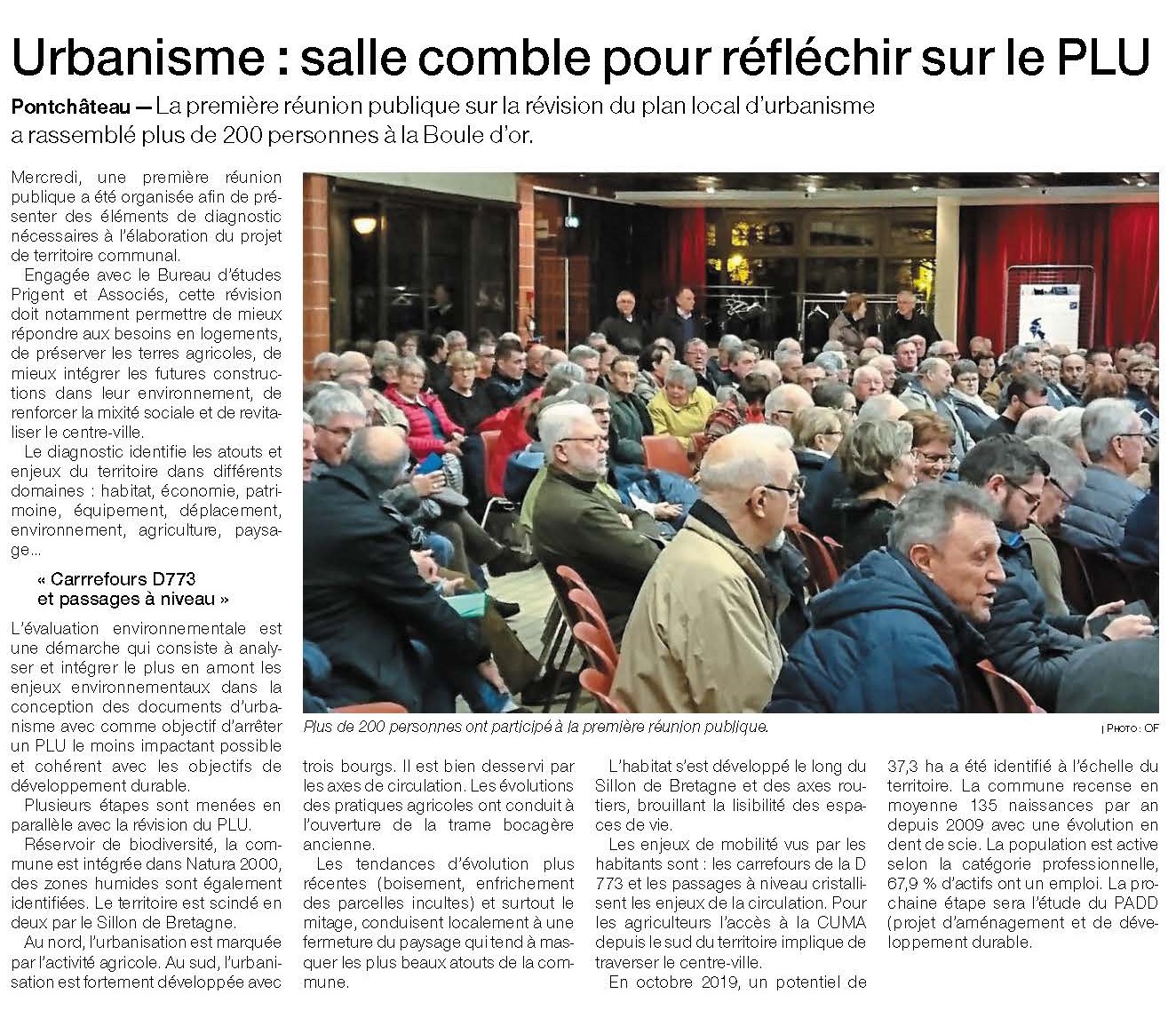 Prigent Et Associes Geometre Expert Of 12.14 Pont Chateau Urbanisme Salle Comble Pour Reflechir Sur Le Plu